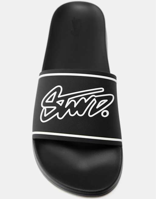 Pull&Bear - STWD - Sorte gummierede sandaler, 4 af 4