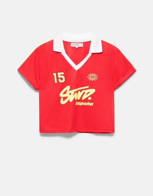 Pull&Bear - Stwd Spain Football - Polo rossa, 3 di 4