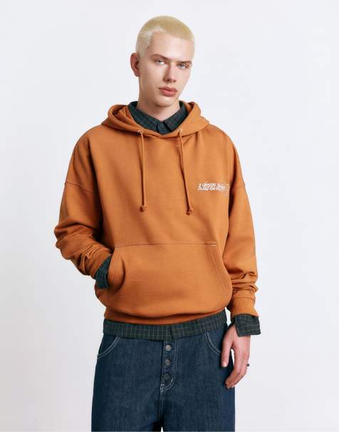Pull&Bear Stwd star hoodie in mustard - view 1