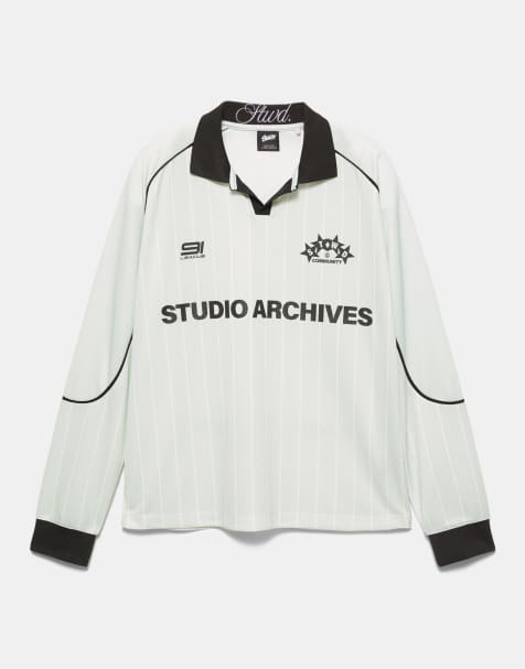 Pull&Bear - STWD Studio Archives - Grå fodbold-T-shirt - view 1