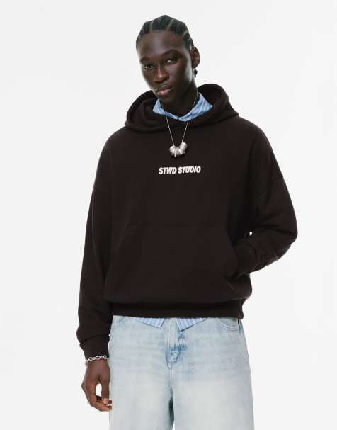Pull&Bear - STWD - Studio - Hoodie in zwart - view 1