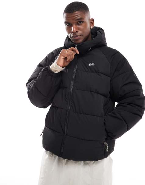 Pull&Bear – STWD – Svart pufferjacka med huva - view 1