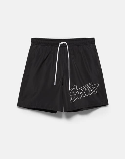 Pull&Bear – STWD – Svarta boardshorts, 3 av 4