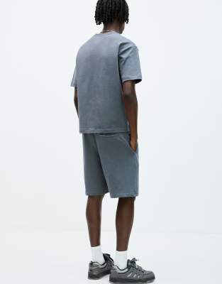Pull&Bear - STWD - Sweat à manches courtes - Bleu - view 1