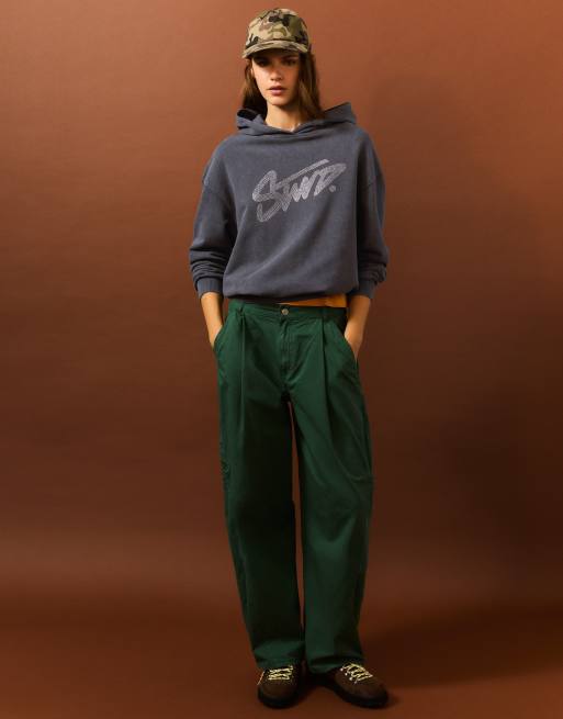 Pull&Bear Stwd sweat-shirt graphique à strass gris, 4 de 7