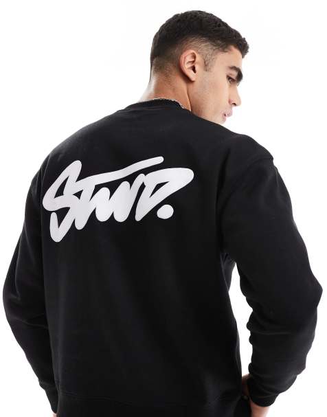 Pull&Bear STWD sweatshirt in black - view 1