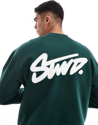 STWD sweatshirt in bottle green