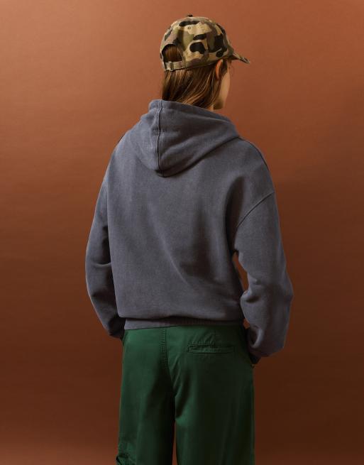 Pull&Bear Stwd sweatshirt med rhinsten og grafik i grå, 2 af 7