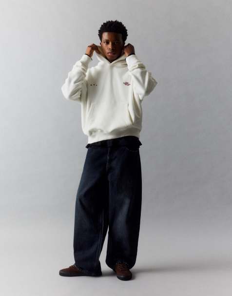 Pull&Bear Stwd sweatshirt met capuchon en ster in wit - view 1