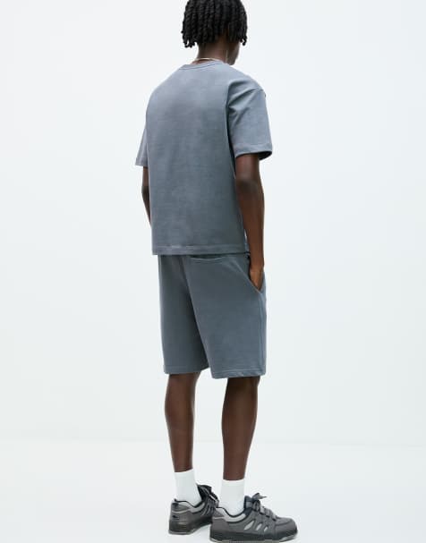 Pull&Bear - STWD - Sweatshirt met korte mouwen in blauw - view 1