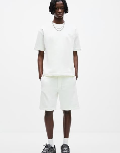 Pull&Bear - STWD - Sweatshirt met korte mouwen in wit - view 1