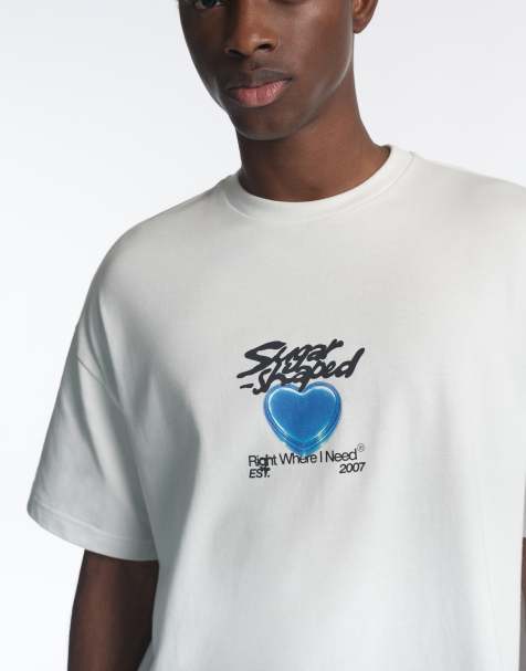 Pull&Bear Stwd sweet candy grafisk t-shirt i vitt - view 1