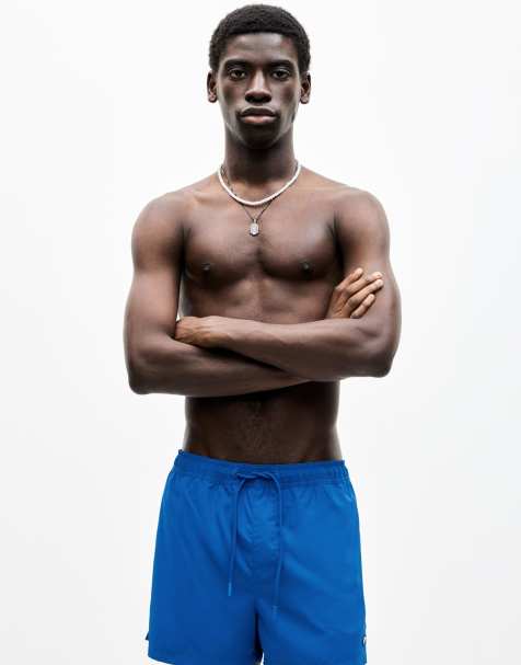 Pull&Bear STWD swim shorts in deep blue - view 1