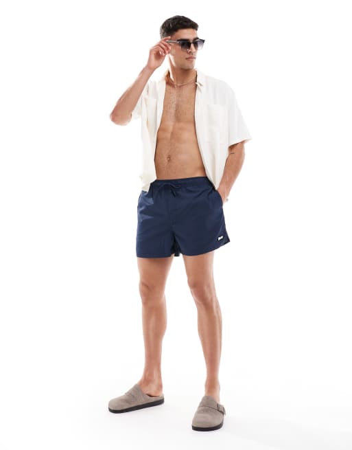 Pull&Bear STWD swim shorts in navy blue