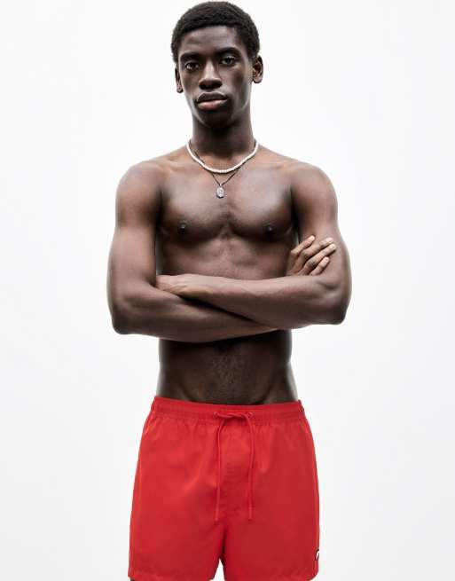 Pull&Bear STWD swim shorts in red