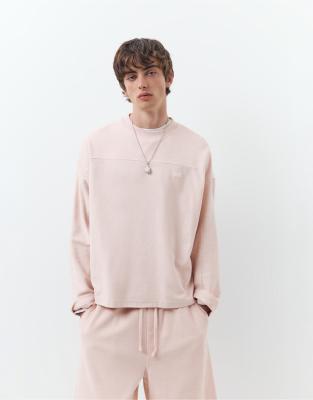 Pull & Bear - STWD - T-shirt à empiècements - Rose
