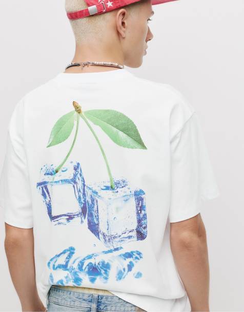 Pull&Bear - STWD - T-shirt bianca con ciliegie - view 1