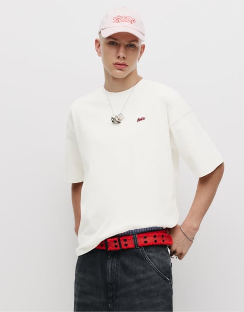 Pull&Bear - STWD - T-shirt coupe carrée - Blanc - view 1