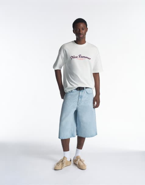 Pull&Bear Stwd t-shirt d'été en blanc cassé - view 1