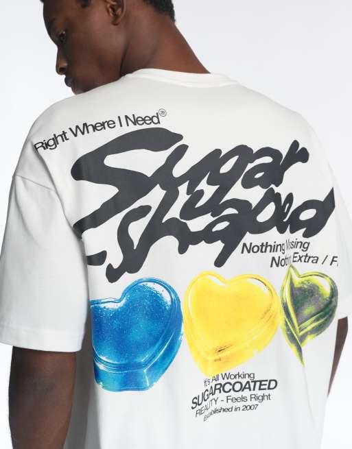 Pull&Bear Stwd t-shirt graphique Sweet Candy blanc, 3 de 7
