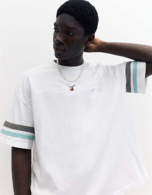Pull&Bear - Stwd - T-shirt grigio perla a righe, 2 di 4