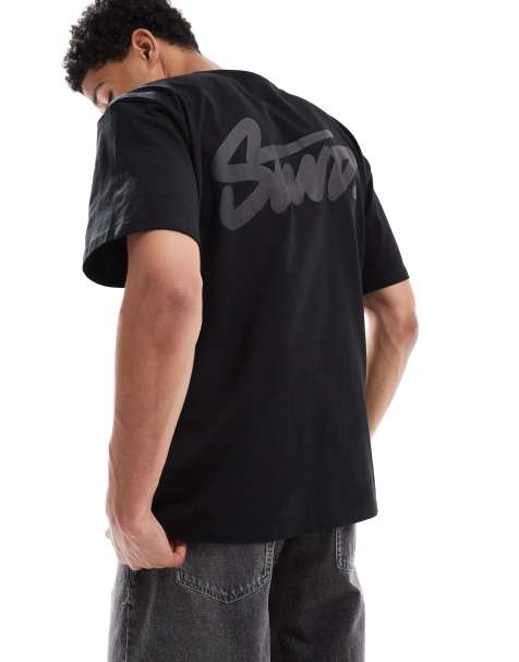 Pull&Bear STWD t-shirt in charcoal - view 1