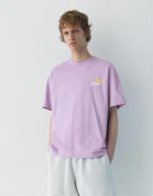 STWD - T-Shirt in Maulbeer-Lila Lila M