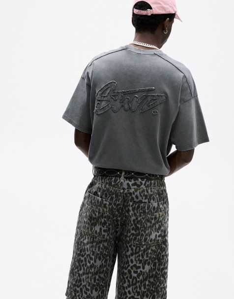 Pull&Bear - STWD - T-shirt in vervaagd grijs - view 1