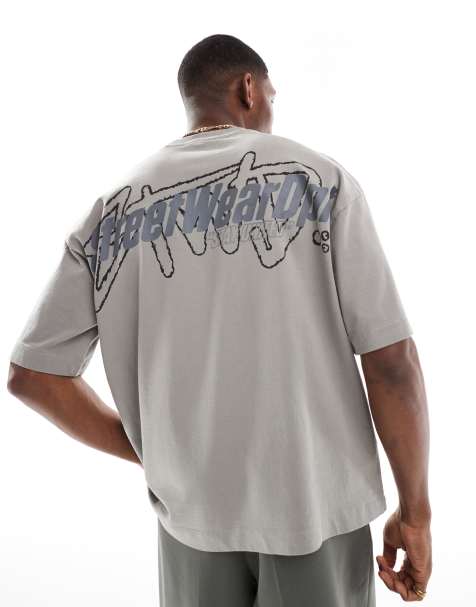 Pull&Bear STWD t-shirt in washed grey - view 1