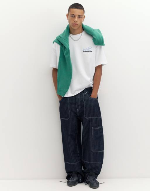 Pull&Bear Stwd t-shirt med NYC-tryck i vitt, 4 av 7