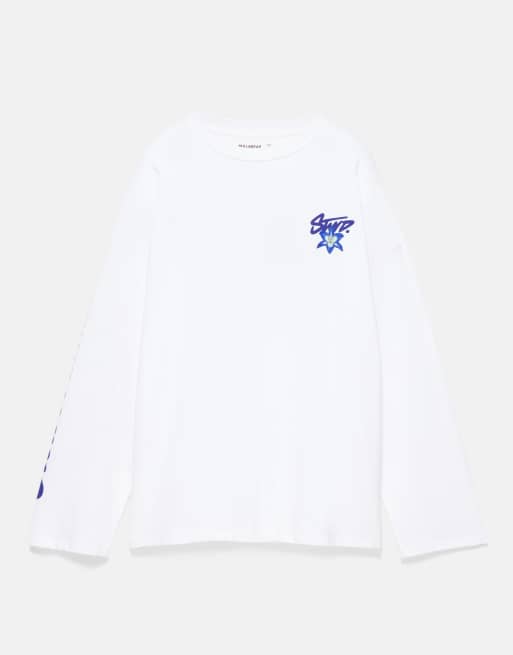 Pull&Bear Stwd T-Shirt mit Blumenmotiv in Weiß, 6 von 7