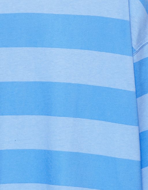 Pull&Bear Stwd t-shirt rayé coupe carrée bleu foncé, 6 de 7