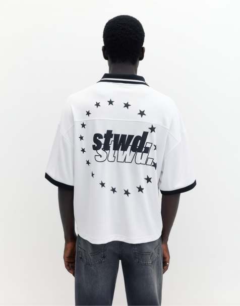Pull&Bear - STWD - T-shirt style maillot de football - Blanc - view 1