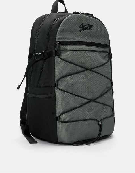 Pull&Bear Stwd technical backpack in khaki - view 1