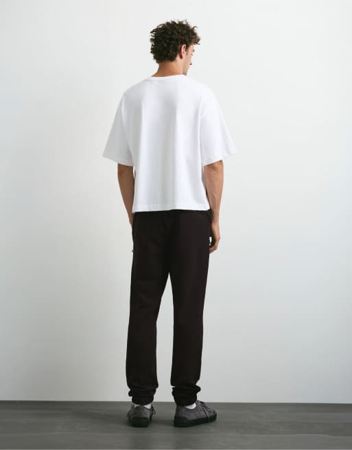 Pull&Bear Stwd technische joggers in zwart, 2 van 7