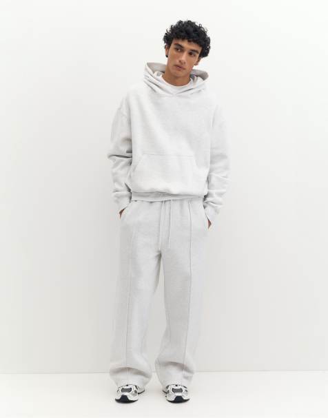 Pull&Bear STWD tracksuit in pale marl - view 1
