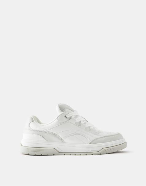 Pull&Bear Stwd trainers in white - view 1