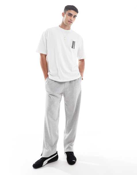Pull&Bear STWD uncuffed joggers in charcoal - view 1