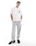 [Pull & Bear] Pull & Bear STWD uncuffed trackies in charcoal-Grey XS CHARCOAL