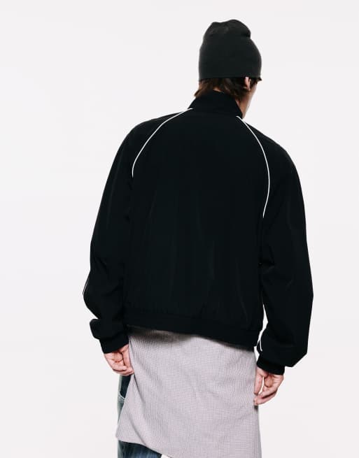 Pull&Bear Stwd veste zippée à passepoil contrastant noire, 2 de 7