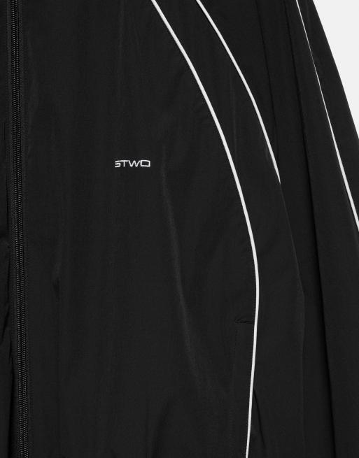 Pull&Bear Stwd veste zippée à passepoil contrastant noire, 7 de 7