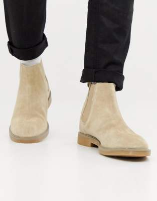 sand chelsea boots