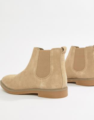 sand suede chelsea boots