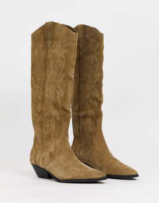 western boots suede