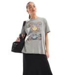 [Pull & Bear] Pull & Bear sun graphic tee in grey M GREY