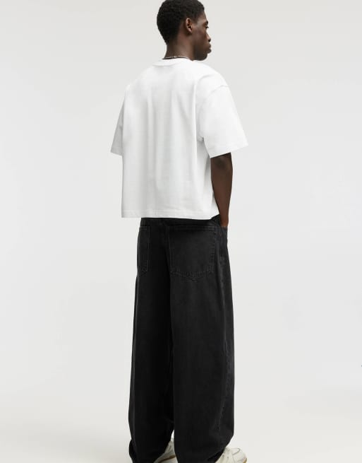 Pull&Bear super baggy jeans in black
