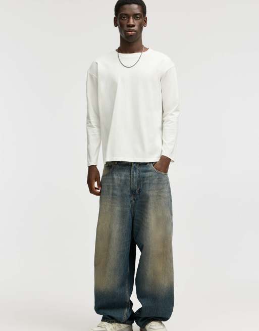 Pull&Bear - Super baggy jeans in blauw