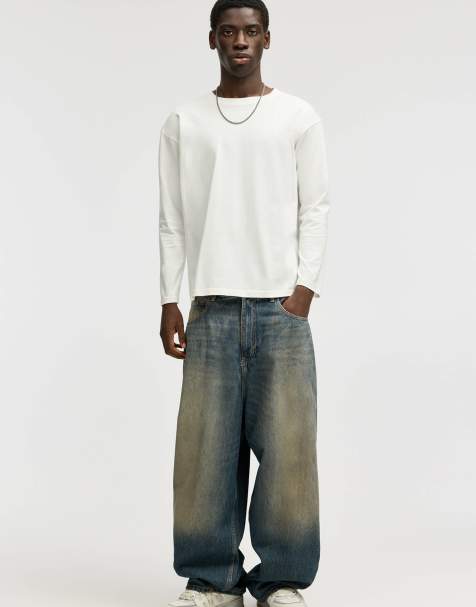Pull&Bear super baggy jeans in blue - view 1