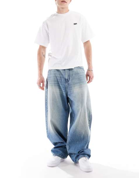Pull&Bear super baggy  jeans in vintage blue - view 1