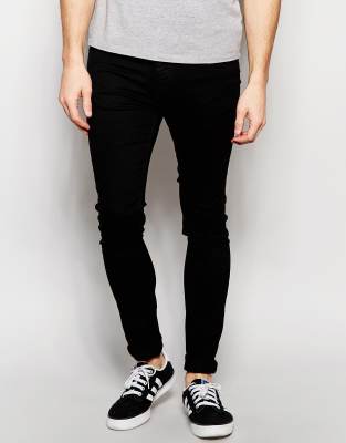 Pull\u0026Bear Super Skinny Jeans In Black 